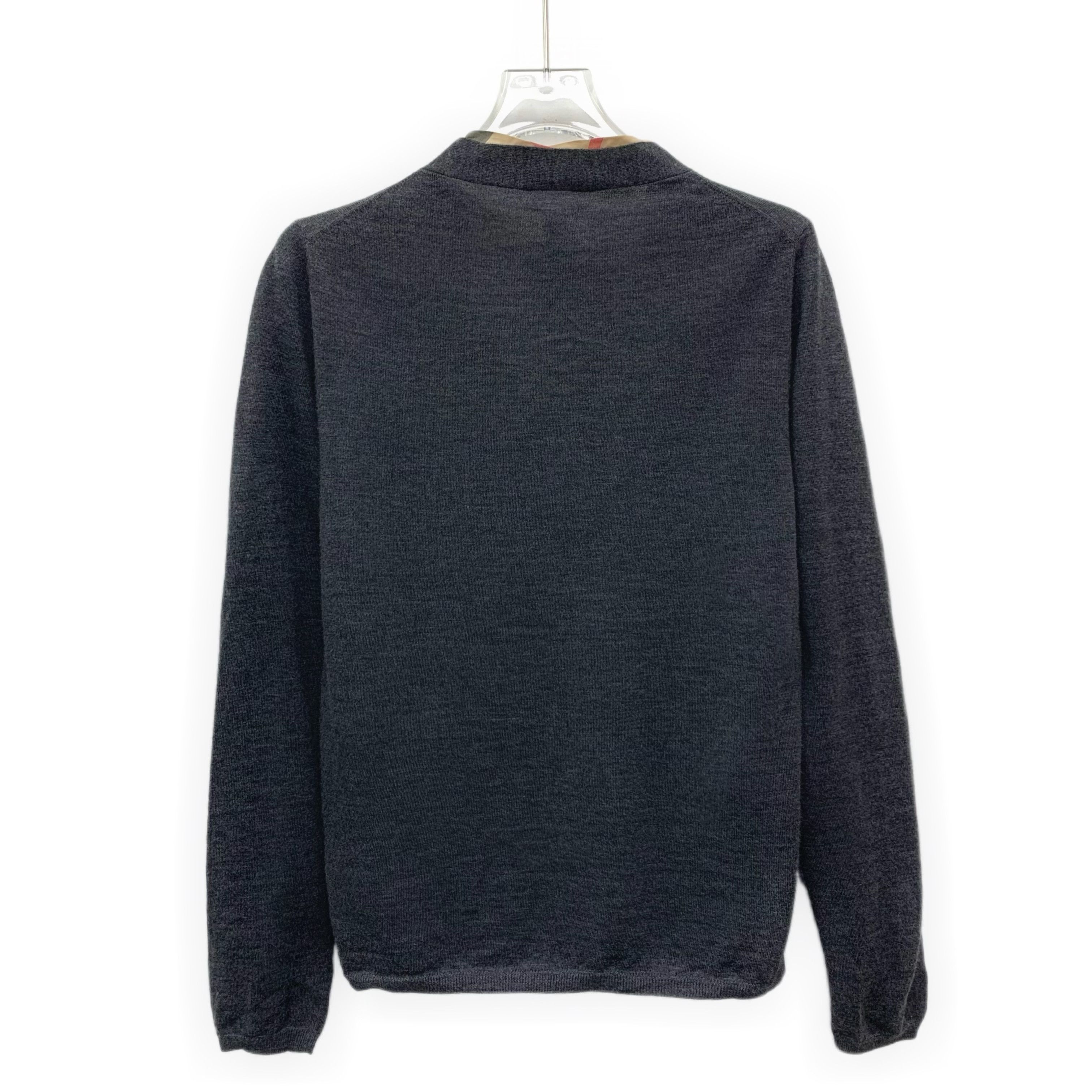 Burberry Burberry Wool Cardigan Dark Grey (M) Size US M / EU 48-50 / 2 - 2 Thumbnail