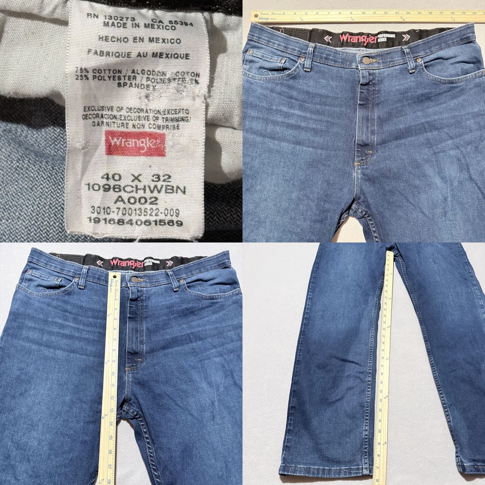 Wrangler Wrangler Authentics Performance Series Denim Jeans Men's Light Stonewash 40x32 Size US 40 / EU 56 - 9 Thumbnail