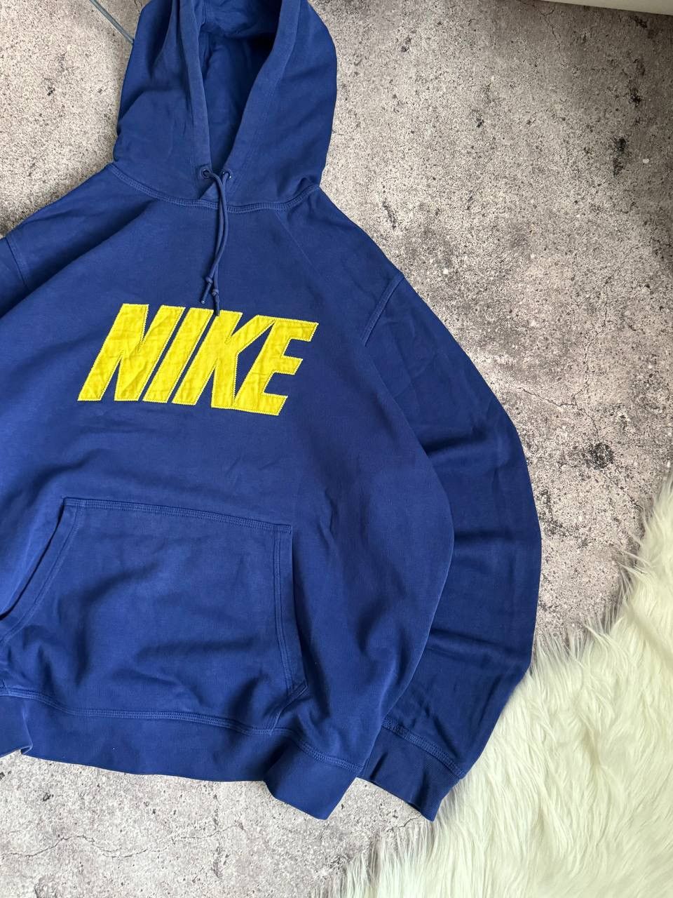 Nike Vintage Nike Y2K swoosh oversized blue hoodie Size US XL / EU 56 / 4 - 6 Thumbnail