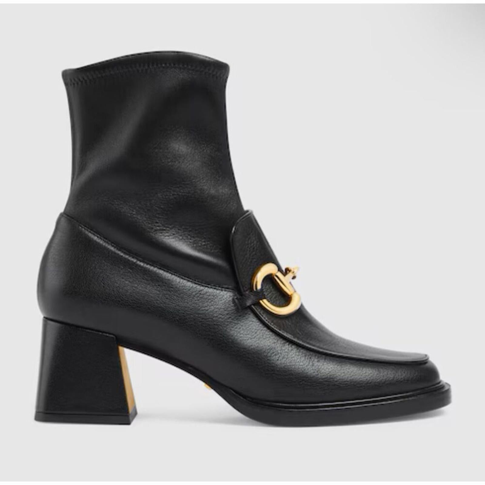 Gucci Horsebit Leather Boots SIZE 38