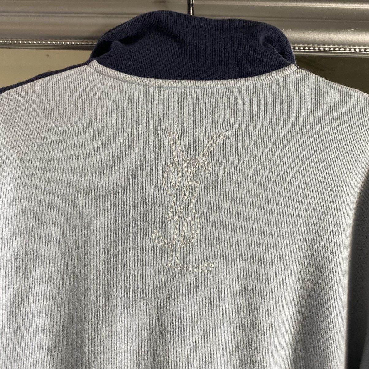 Yves Saint Laurent Vintage YvesSaintLaurent Big Logo YSL Zip Up Longsleeve Size US L / EU 52-54 / 3 - 3 Thumbnail