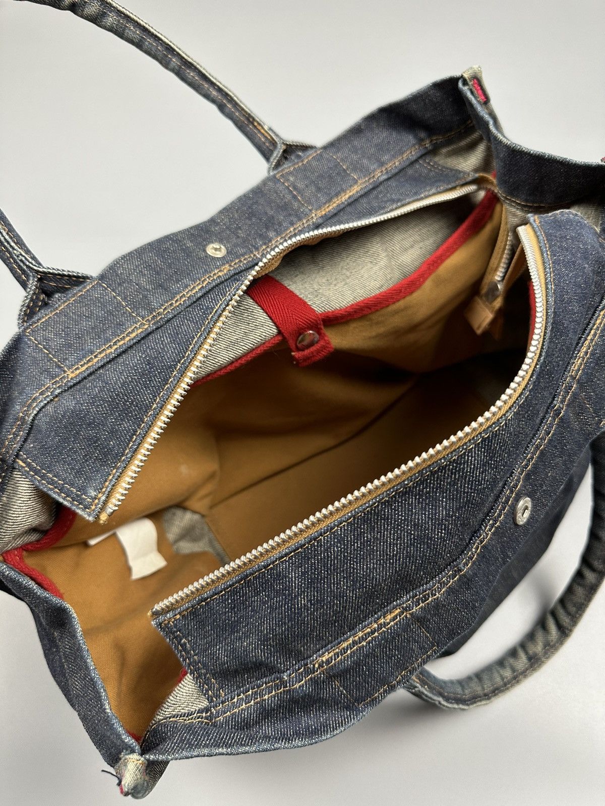 Y's × Yohji Yamamoto Vintage Y’saccs Doux Yohji Yamamoto Denim Tote Bag Size ONE SIZE - 7 Thumbnail
