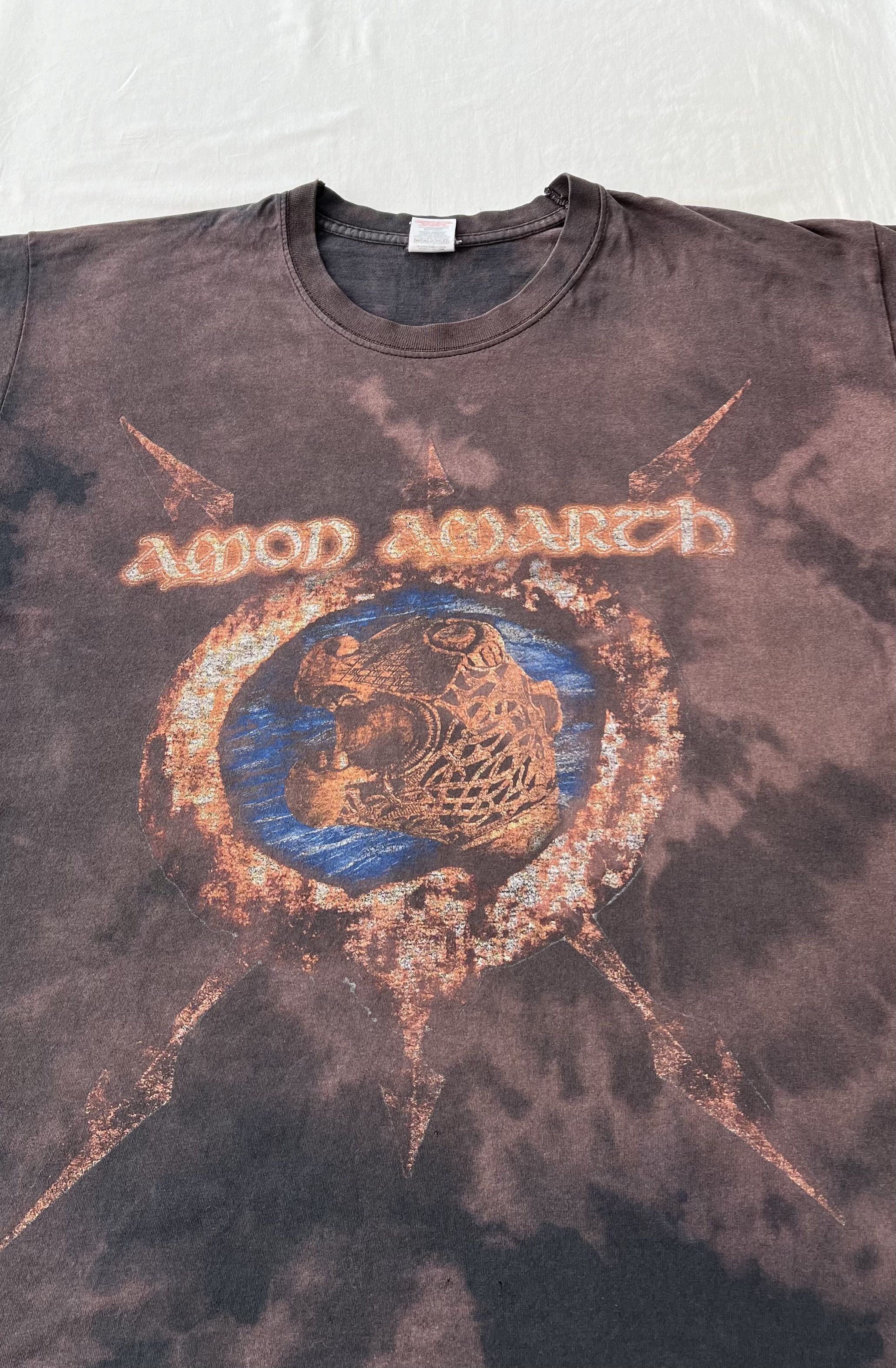 Band Tees Vintage 2000s Amon Amarth Metal Band Bleach Tie Dye T-shirt Size US XL / EU 56 / 4 - 3 Thumbnail