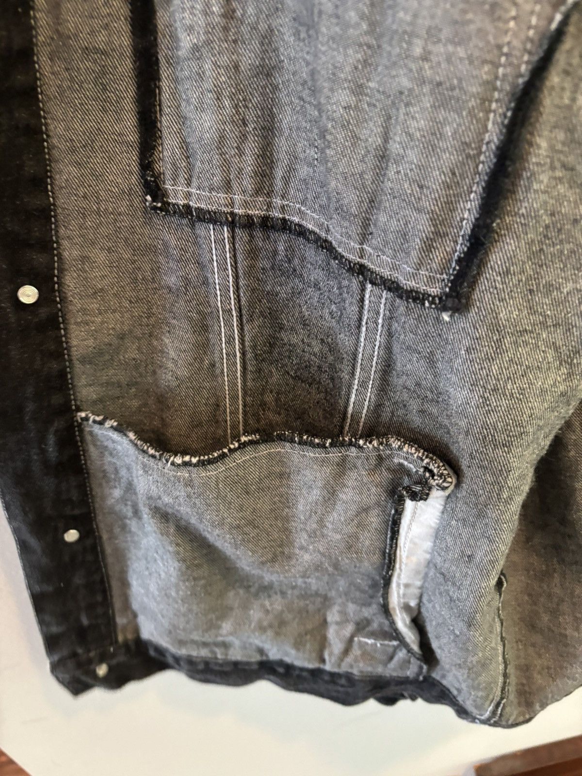 Vintage Vintage Black Oversized Denim Jacket y2k Size US L / EU 52-54 / 3 - 11 Thumbnail