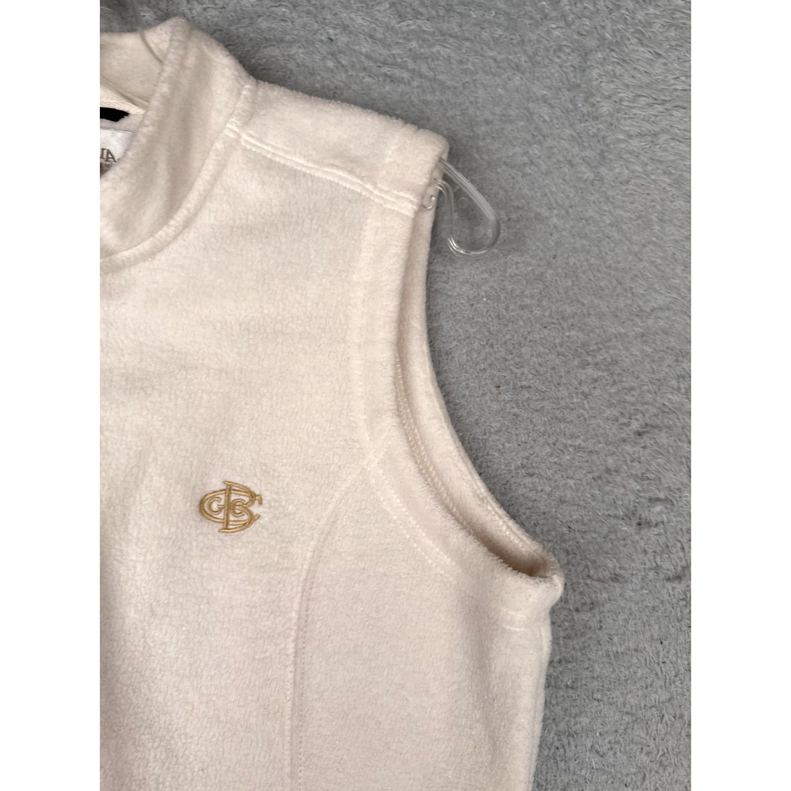 Logo 7 Antigua Vest Womens Medium White Fleece Full Zip Sleeveless Golf Logo Outdoor Size M / US 6-8 / IT 42-44 - 4 Thumbnail