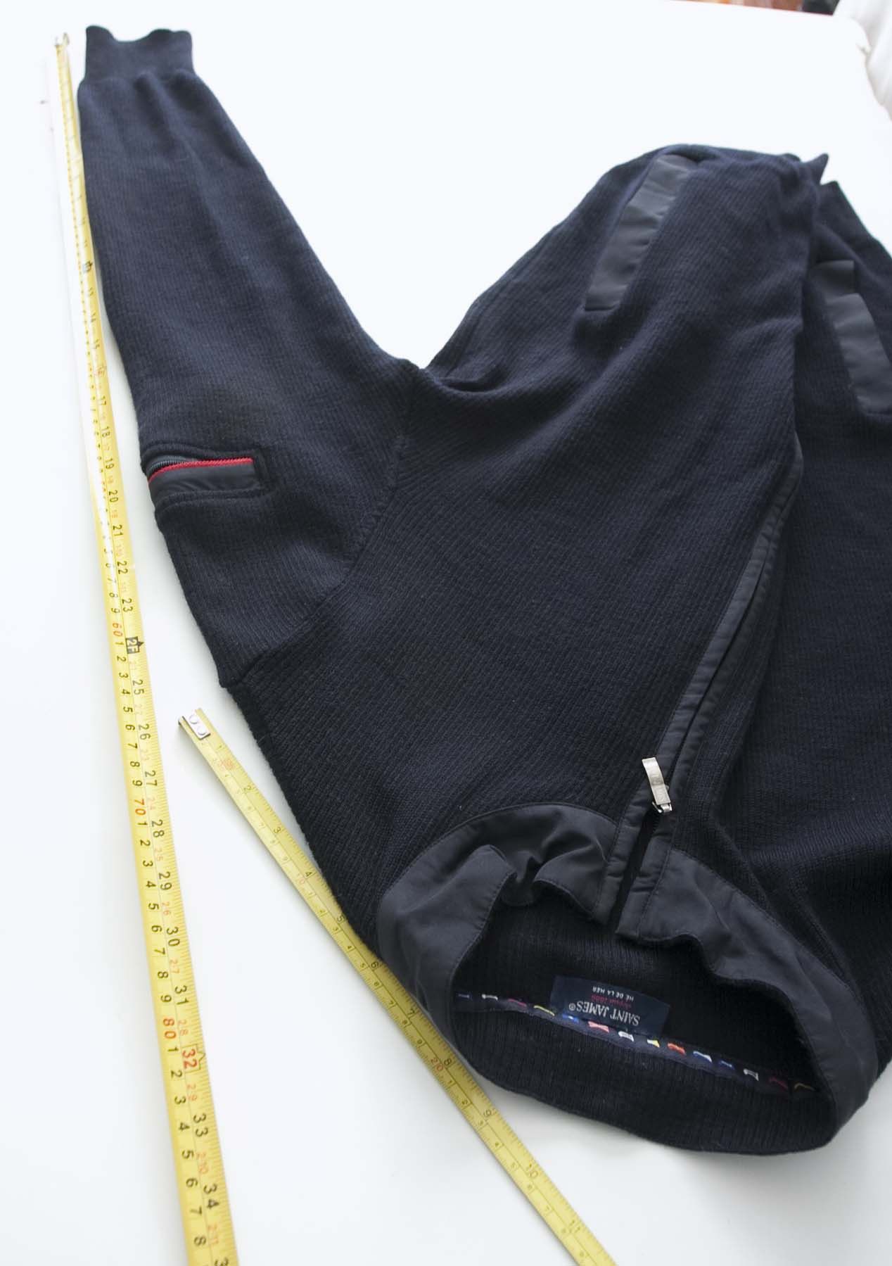 Saint James Saint James Sweater Full Zip Elbow Patch Size L Blue Wool Size US L / EU 52-54 / 3 - 5 Thumbnail