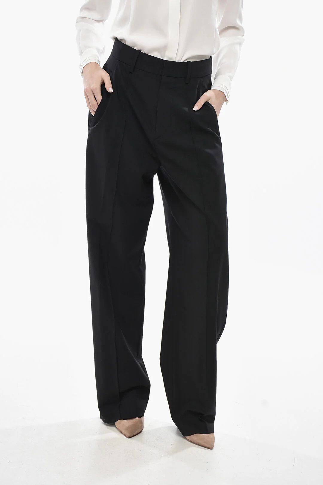 Isabel Marant og1mm0326 Wool-Blend Pant in Black Size 28" / US 6 / IT 42 - 1 Thumbnail