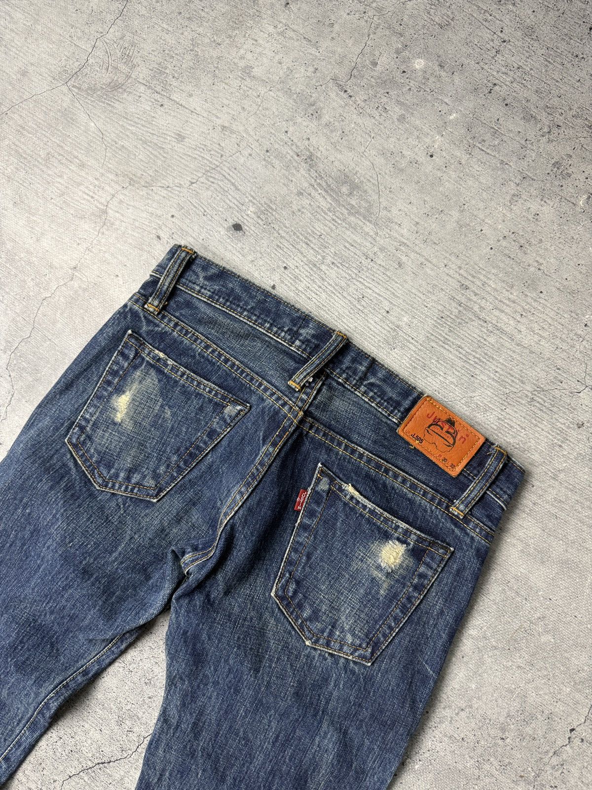 Japanese Brand Vintage Justin New York Flared Selvedge Jeans Size US 30 / EU 46 - 2 Thumbnail
