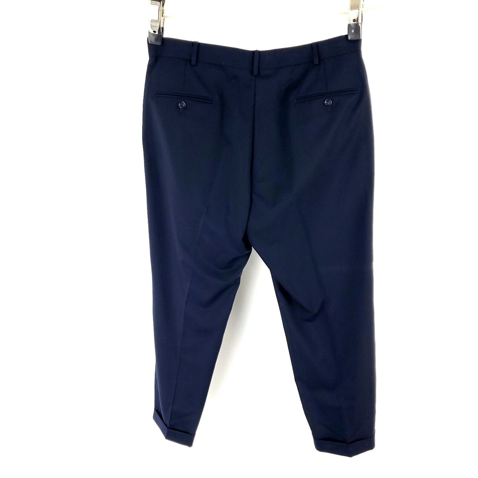 Hart Schaffner Marx Hart Schaffner Marx Wool Dress Pants 36/28 Blue Elastic Wais Size 36R - 7 Thumbnail