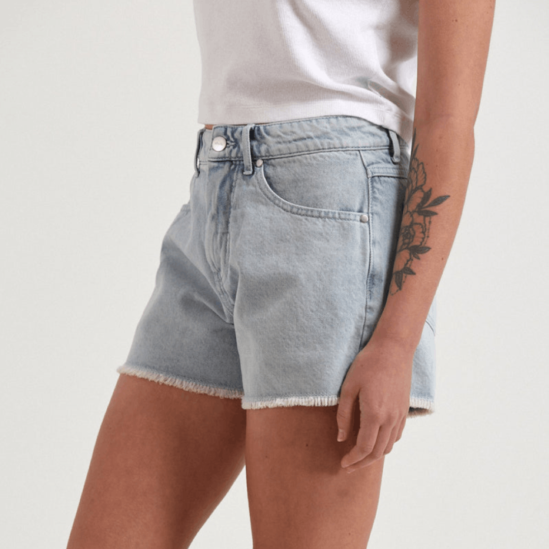Afends Sample NWT Afends - Isabella - Hemp Denim Low Rise Shorts Size 26" / US 2 / IT 38 - 7 Thumbnail