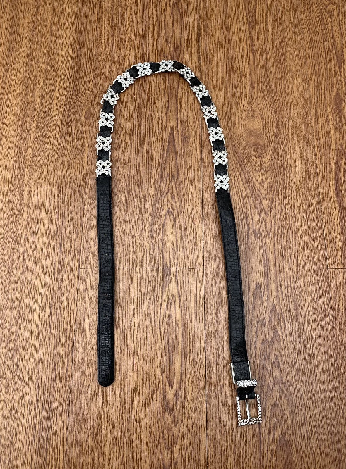 Japanese Brand × Vintage Black crystal belt Size ONE SIZE - 1 Thumbnail