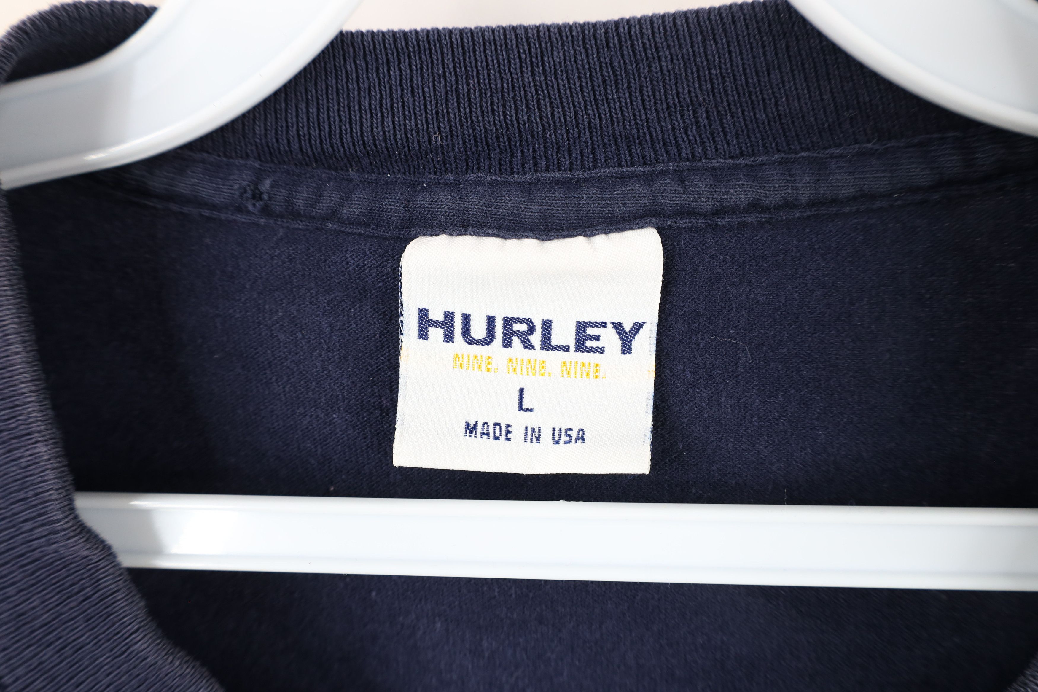 Hurley × Vintage Vintage 90s Hurley Surfing Out Double Sided T-Shirt Blue USA Size US L / EU 52-54 / 3 - 6 Thumbnail