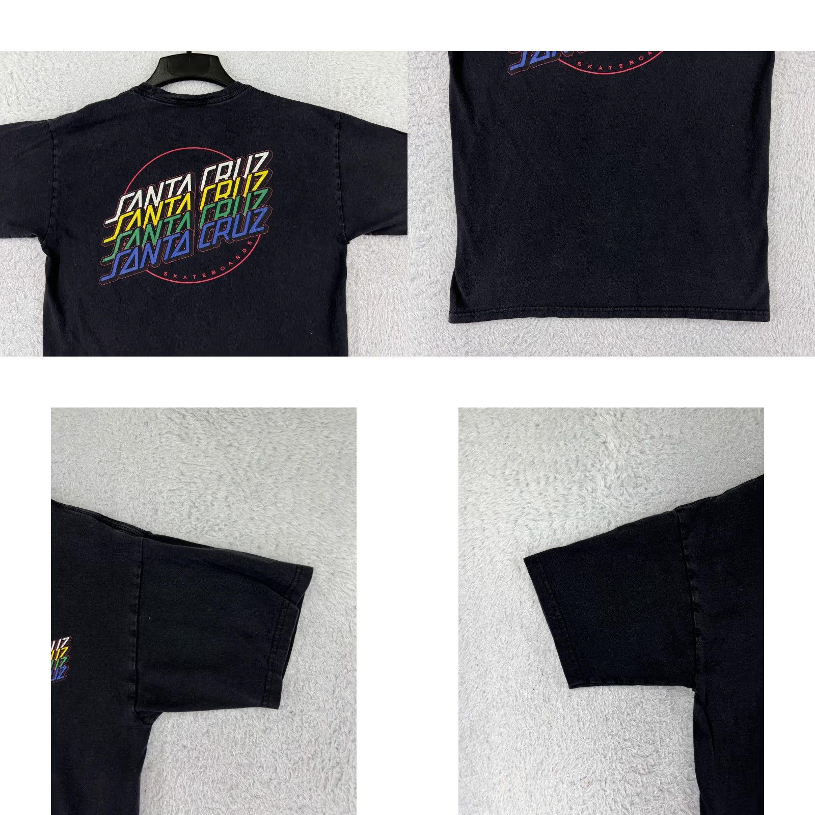 Vintage Santa Cruz Men Shirt M Black Short Sleeve Crew Logo 90s California Mens Shirt Logo Size US M / EU 48-50 / 2 - 8 Thumbnail