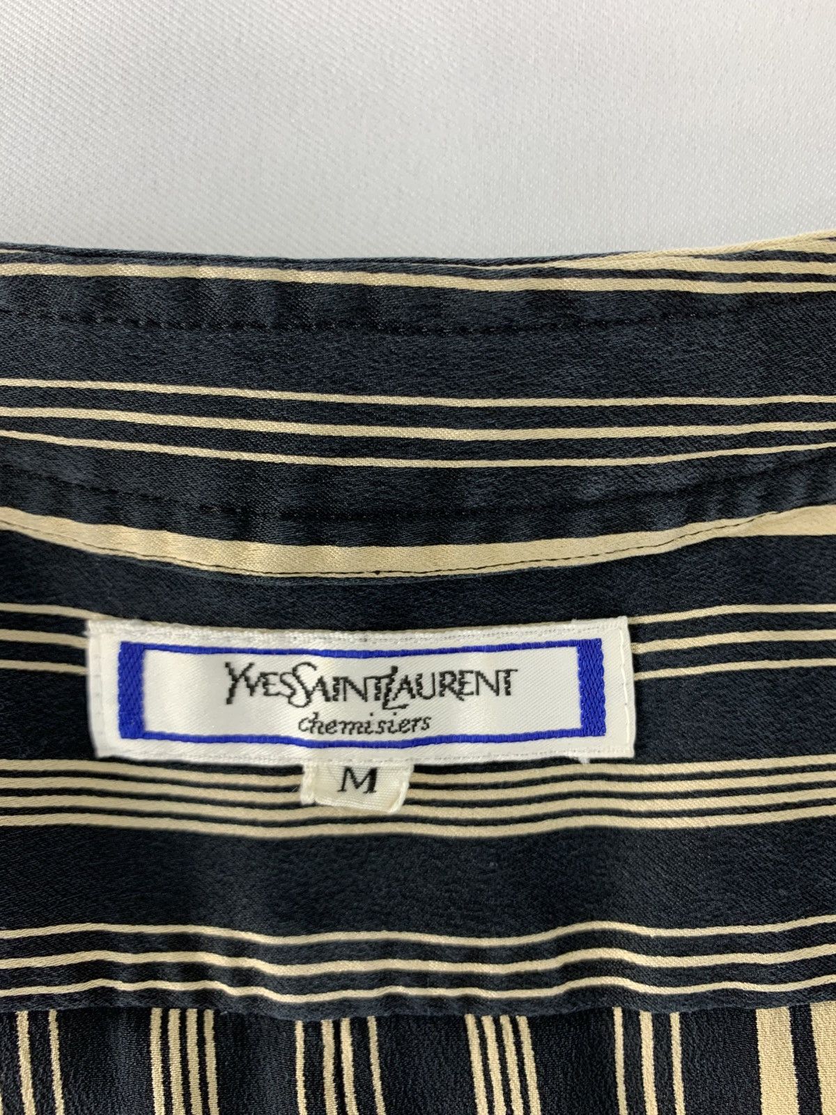 Yves Saint Laurent Yves Saint Lauren Chemisier Striped Blouse Button Up Shirt Size M / US 6-8 / IT 42-44 - 7 Thumbnail