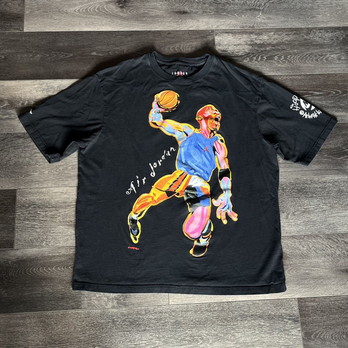 Jordan Brand Nike Air Jordan Hoops for Heroes Philip Burke Graphic Tee Size US L / EU 52-54 / 3 - 1 Thumbnail