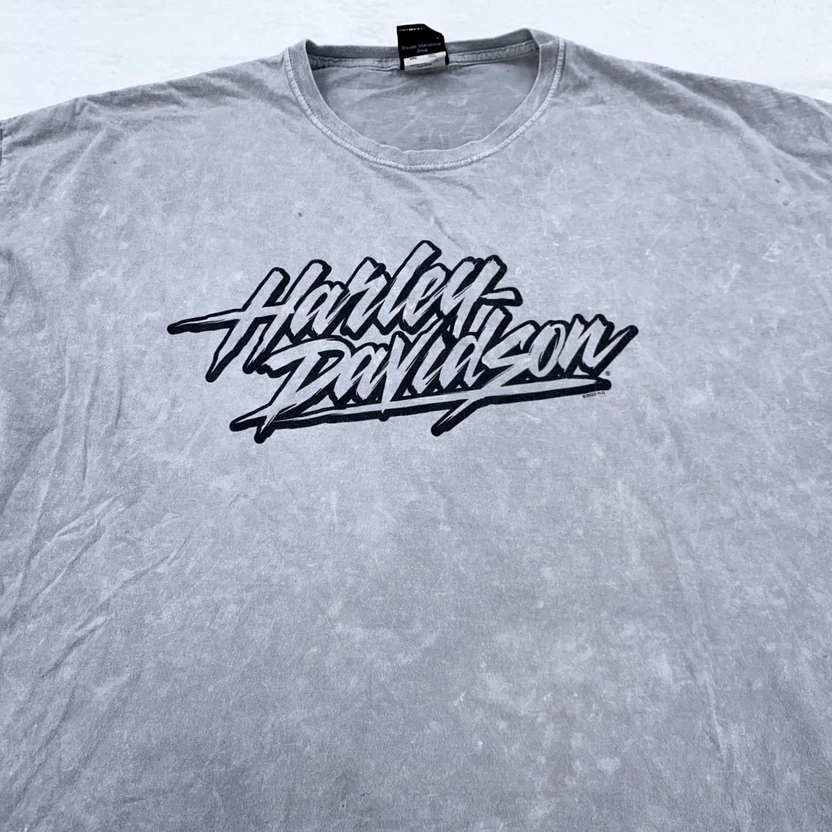 Harley Davidson Harley-Davidson Shirt Mens 3XL Gray Skull Biker Motorcycle Tee Size US XXL / EU 58 / 5 - 2 Thumbnail