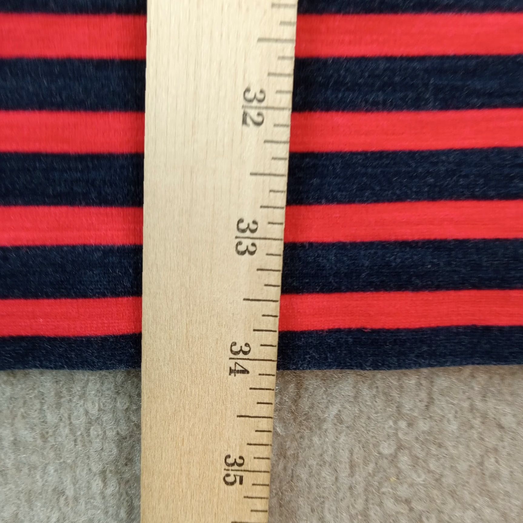 J.Crew J. Crew Dress Womens Medium Red Blue Striped Short Sleeve Fitted Stretch Size 32" / US 10 / IT 46 - 3 Thumbnail