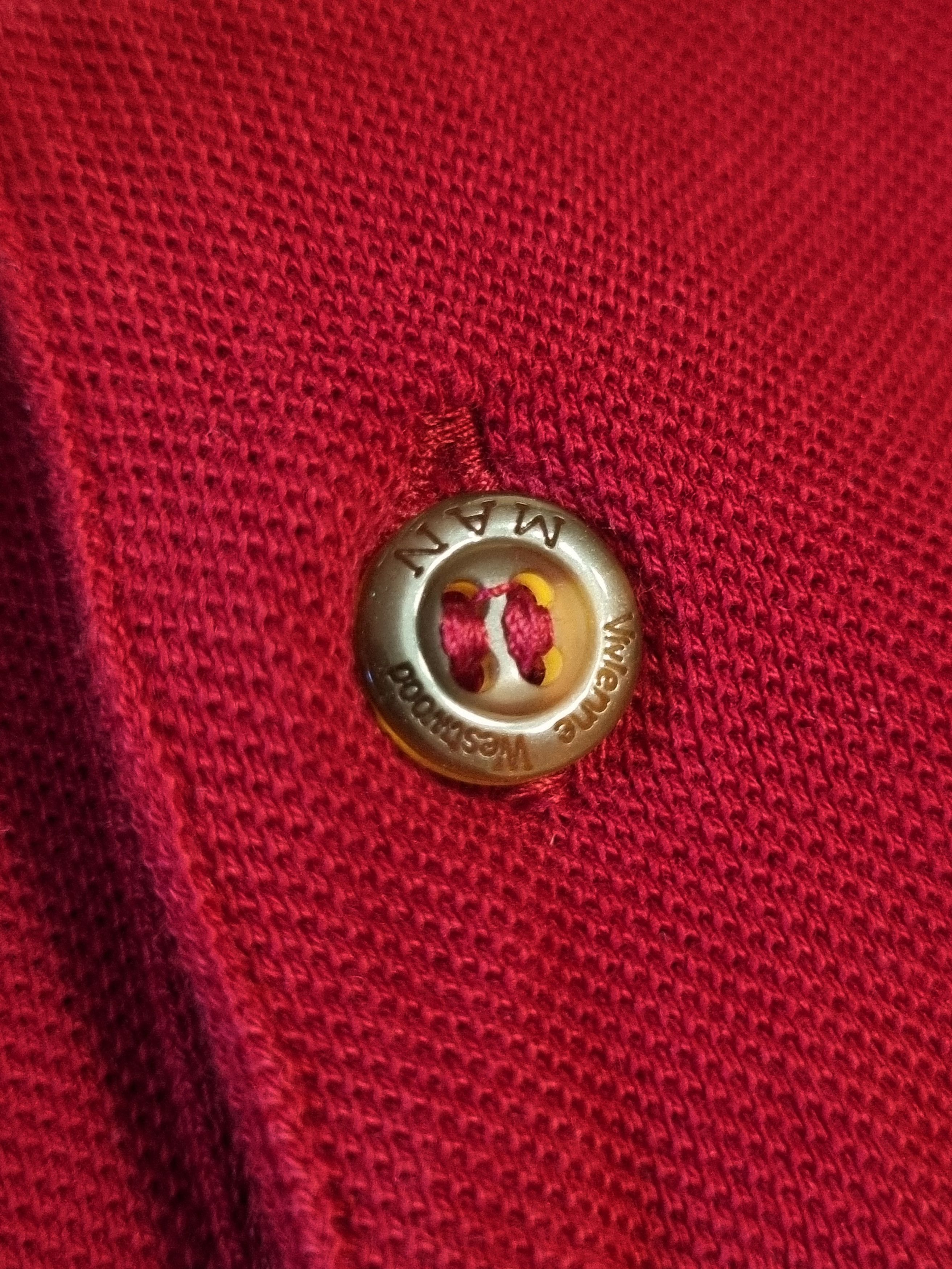 Vivienne Westwood Vivienne Westwood Burgundy Polo T-Shirt Size US L / EU 52-54 / 3 - 6 Thumbnail