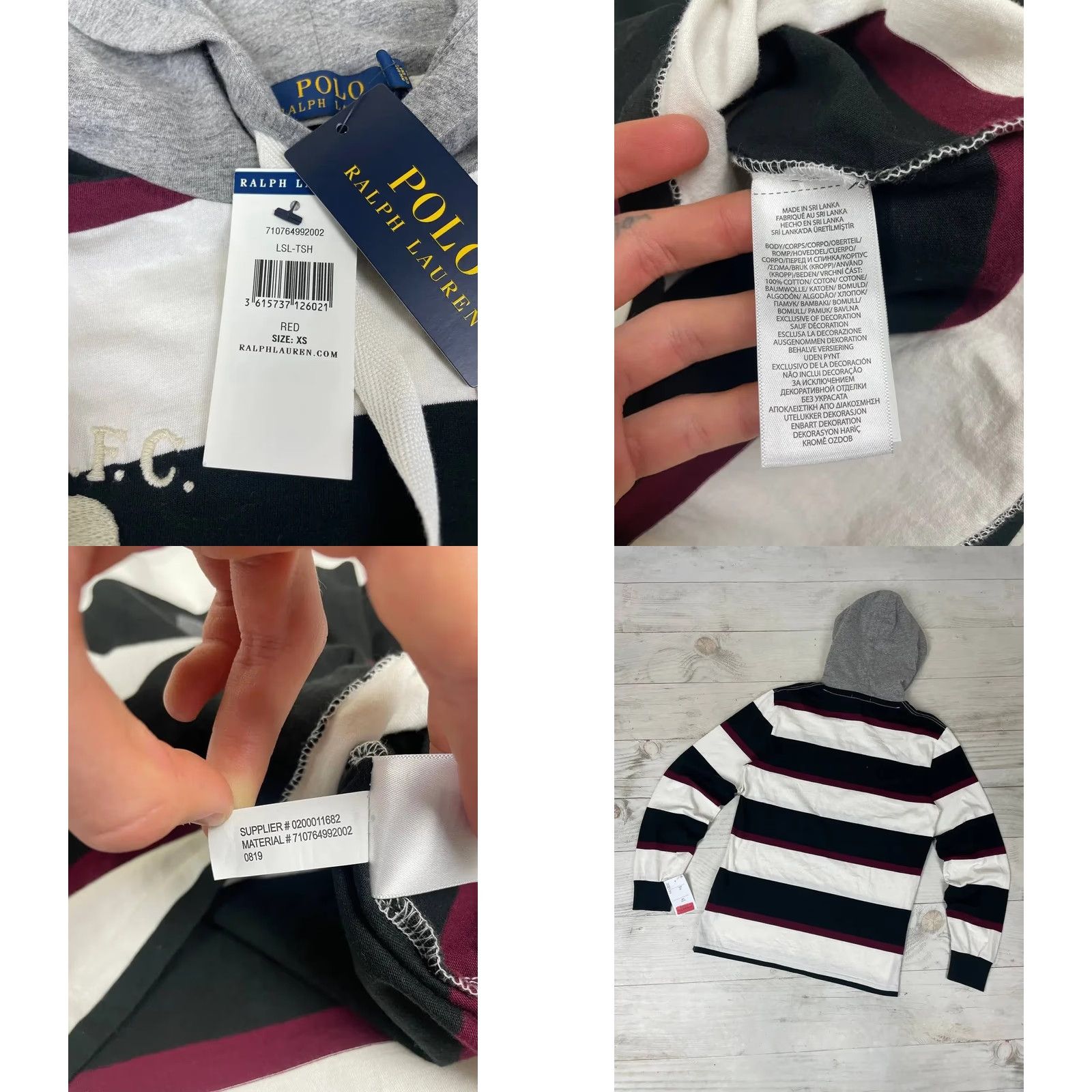 Polo Ralph Lauren Polo Ralph Lauren Skull Rugby Long Sleeve Shirt Hooded Men XS White Size US XS / EU 42 / 0 - 9 Thumbnail