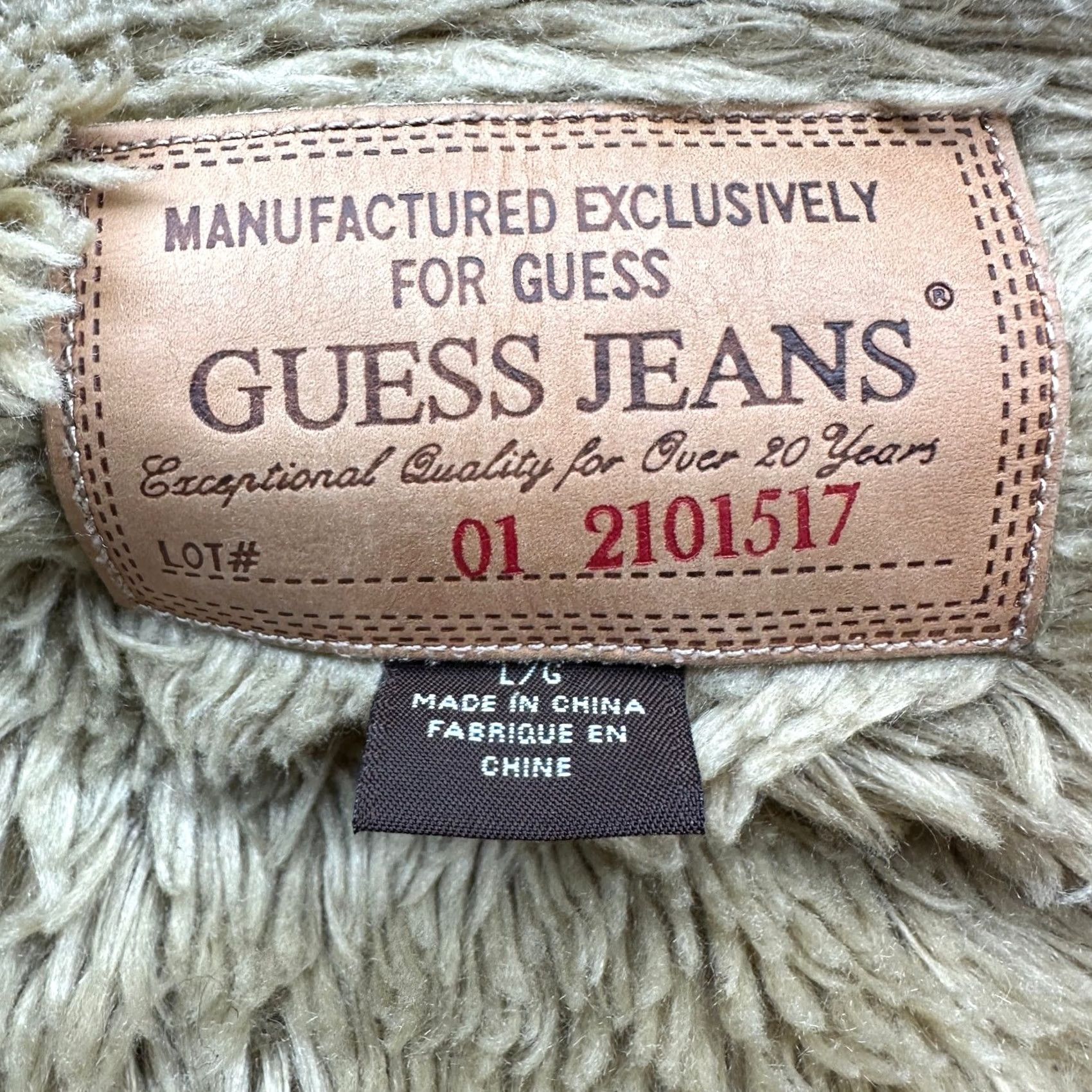 Guess Guess Jeans Military Distressed Jacket Mens Large Faux Fur Lined Green M65 Style Jacket Size US 33 - 3 Thumbnail