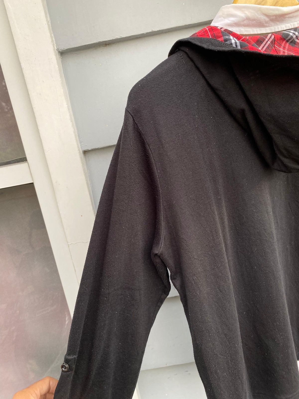 If Six Was Nine Sorridere Layered Hoodie Shirt Built-in Button-Up & Plaid Size US L / EU 52-54 / 3 - 13 Thumbnail