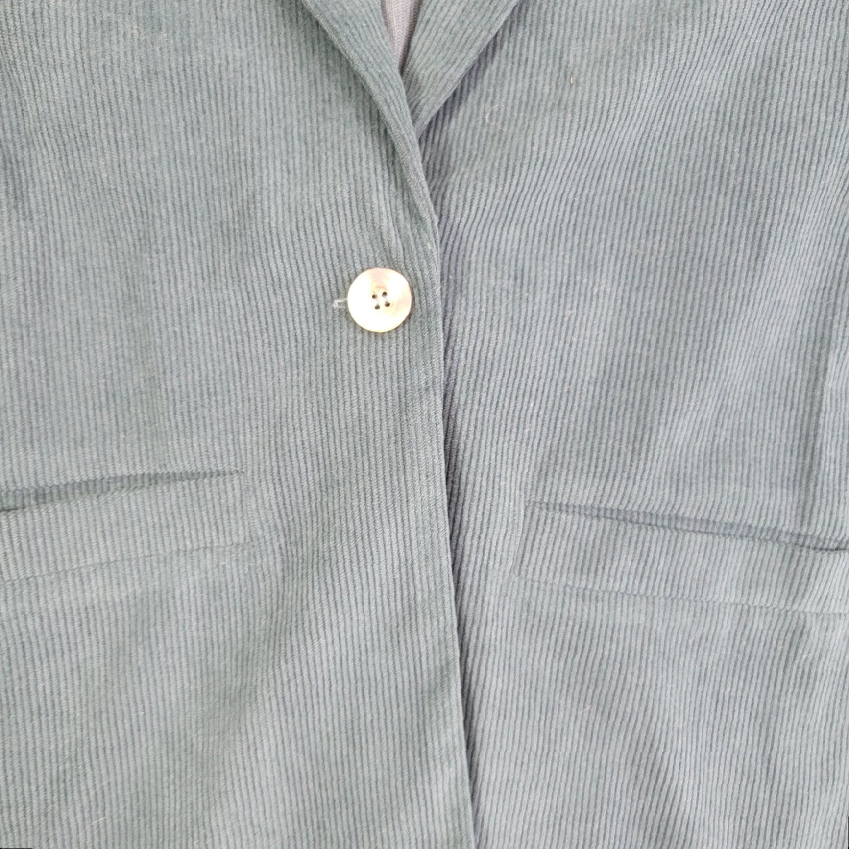 Vintage Savanna Jane Harper Jacket Medium Corduroy Green Blazer One Button Preppy Womens M Size M / US 6-8 / IT 42-44 - 4 Thumbnail