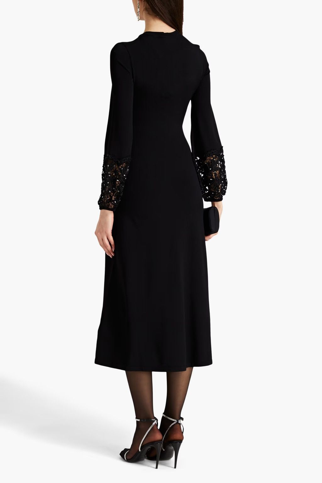 Valentino o1y0226 Midi Dress in Black Size XS / US 0-2 / IT 36-38 - 3 Thumbnail