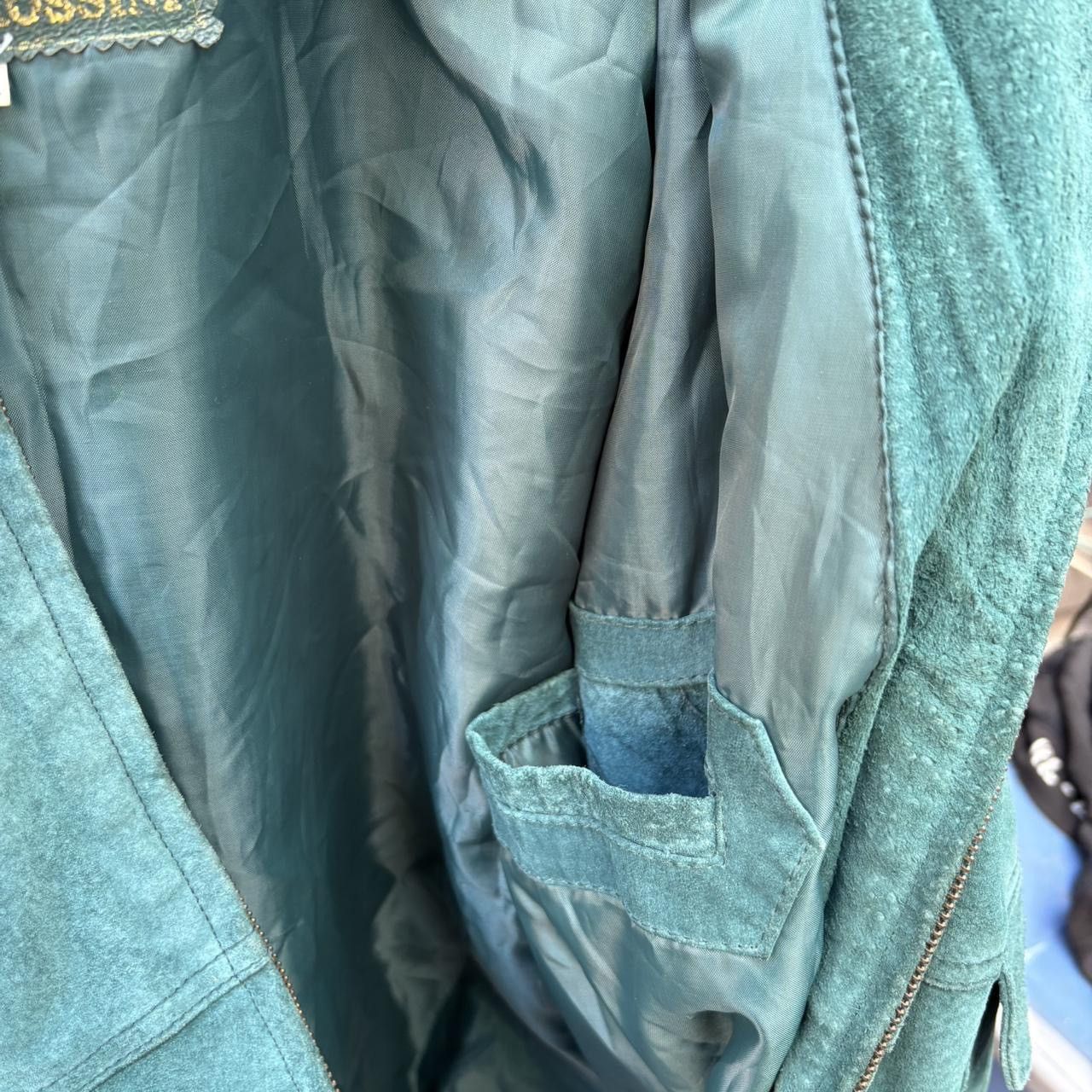 Vintage Vintage 90s Giorgio Rossini Italian Green Leather Jacket. Size US XL / EU 56 / 4 - 4 Thumbnail