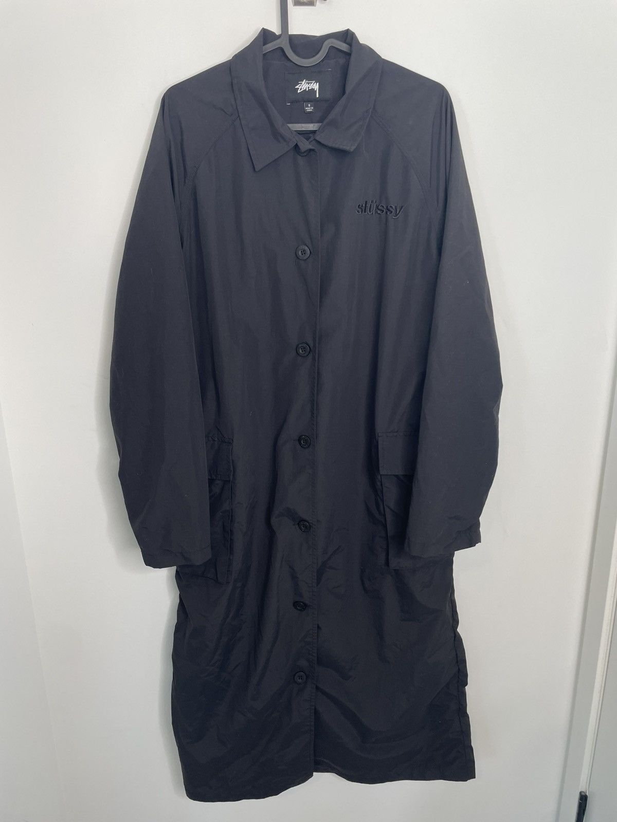 Stussy Stussy Trench Coat Long Coach Jacket Black Small Size US S / EU 44-46 / 1 - 8 Thumbnail