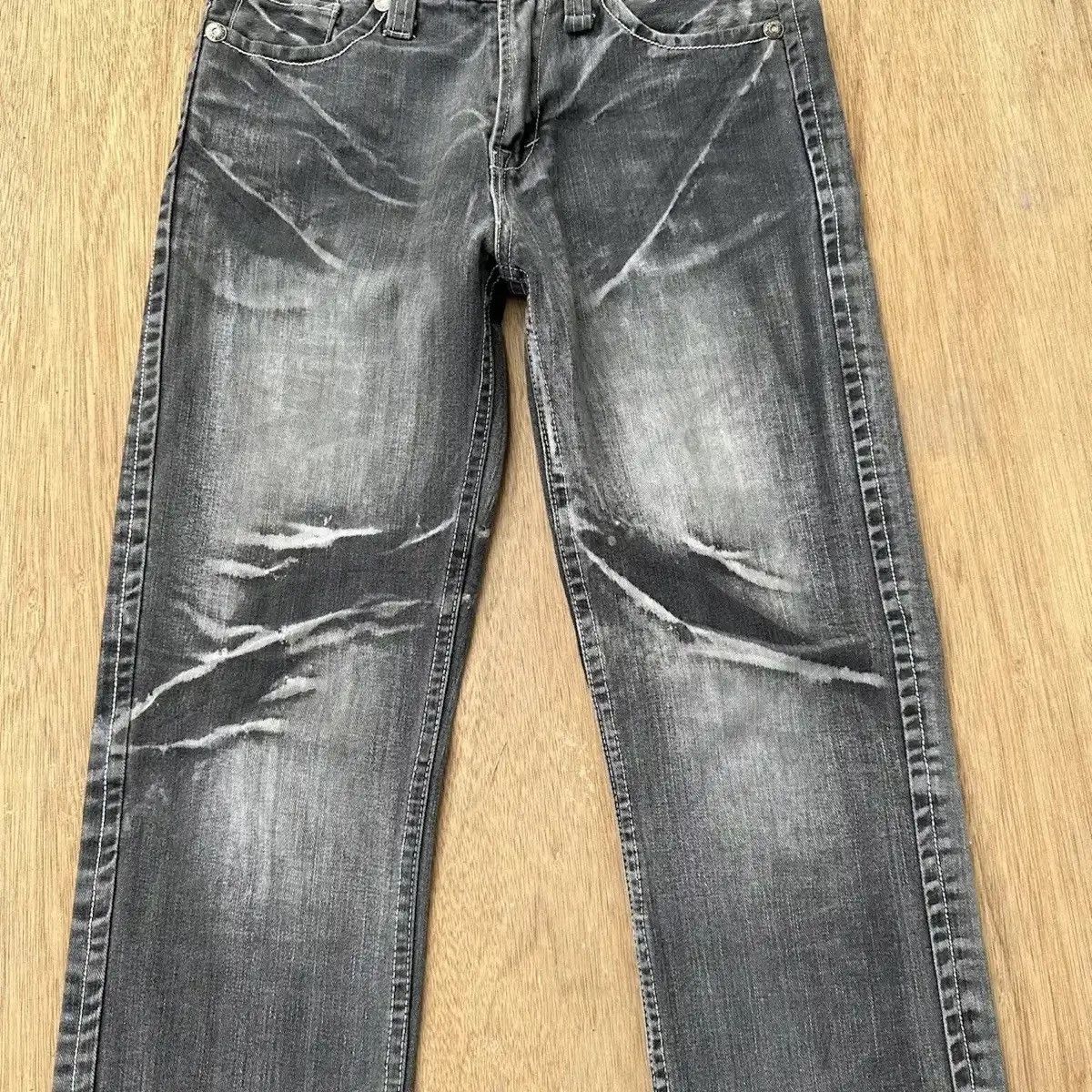 LOWBOX SEND OFFERS 🔥VINTAGE LOWBOX JEANS PUNK BONDAGE FLARE W30 L32 Size US 30 / EU 46 - 3 Thumbnail