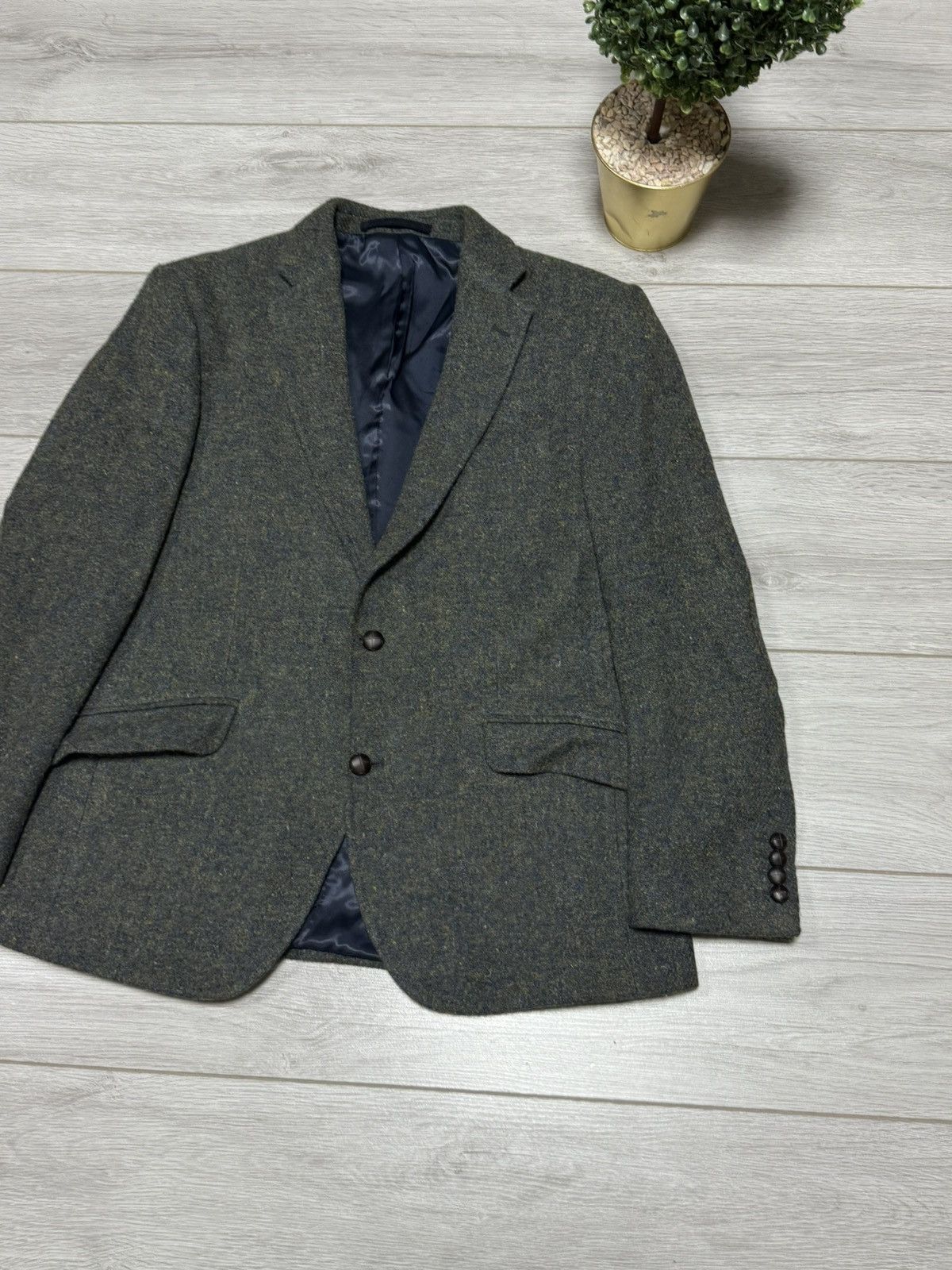 Harris Tweed Harris Tweed wool knitted blazer two buttons M&S Size 42R - 2 Thumbnail