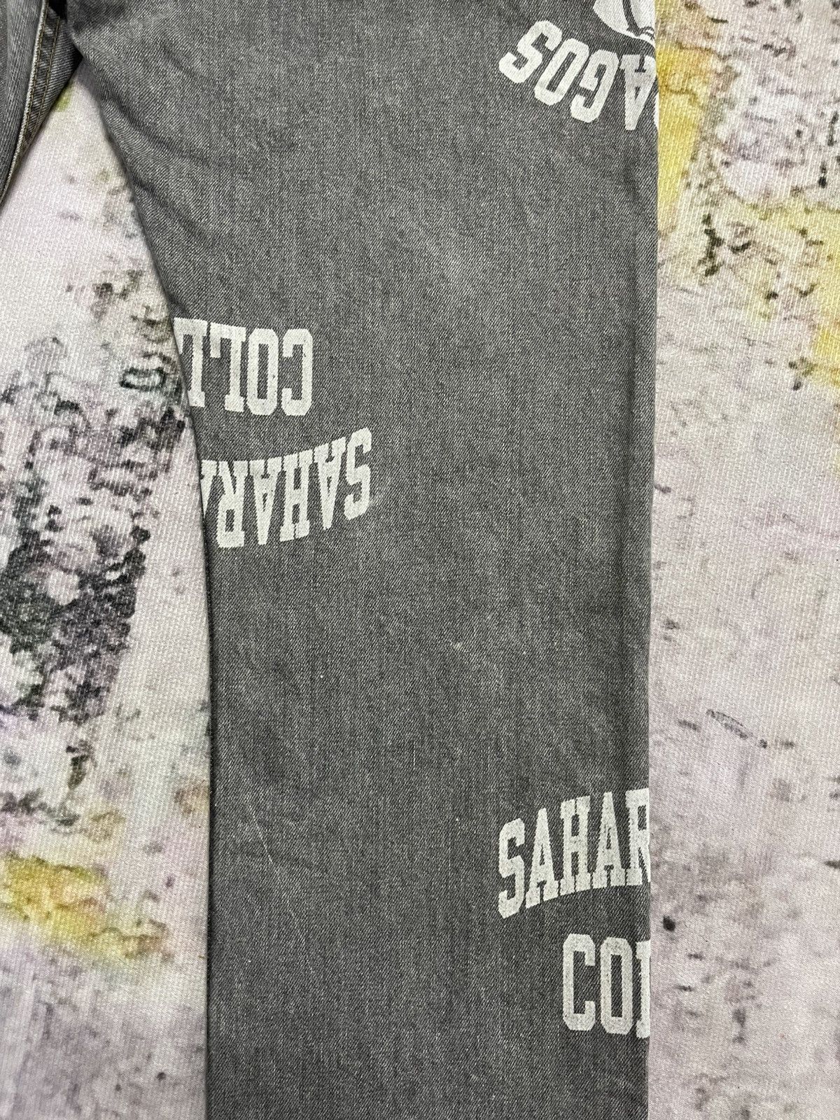 Beams Japan Japan Beams Vintage Painted Galapagos Football Jeans Size US 31 - 13 Thumbnail