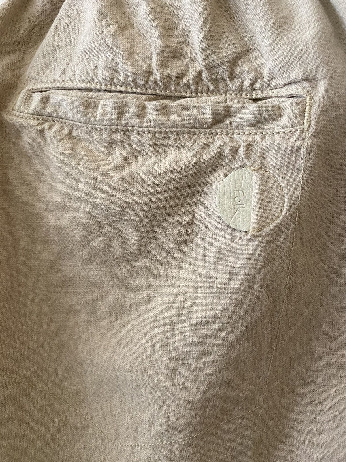 Folk Drawstring Assembly Pant Stone Linen/Cotton Size US 32 / EU 48 - 6 Thumbnail