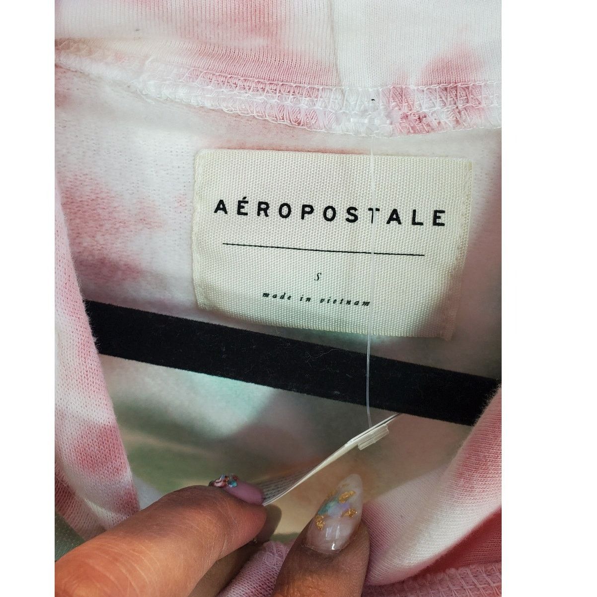 Aeropostale Aeropostale Red Green Tie Dye Crop Hoodie Small Size S / US 4 / IT 40 - 4 Thumbnail