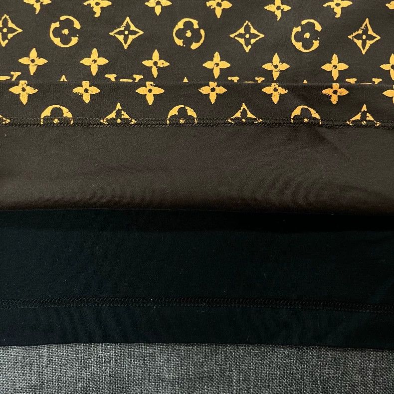 Louis Vuitton Louis Vuitton Brown full print chest logo short sleeve Size S / US 4 / IT 40 - 5 Thumbnail