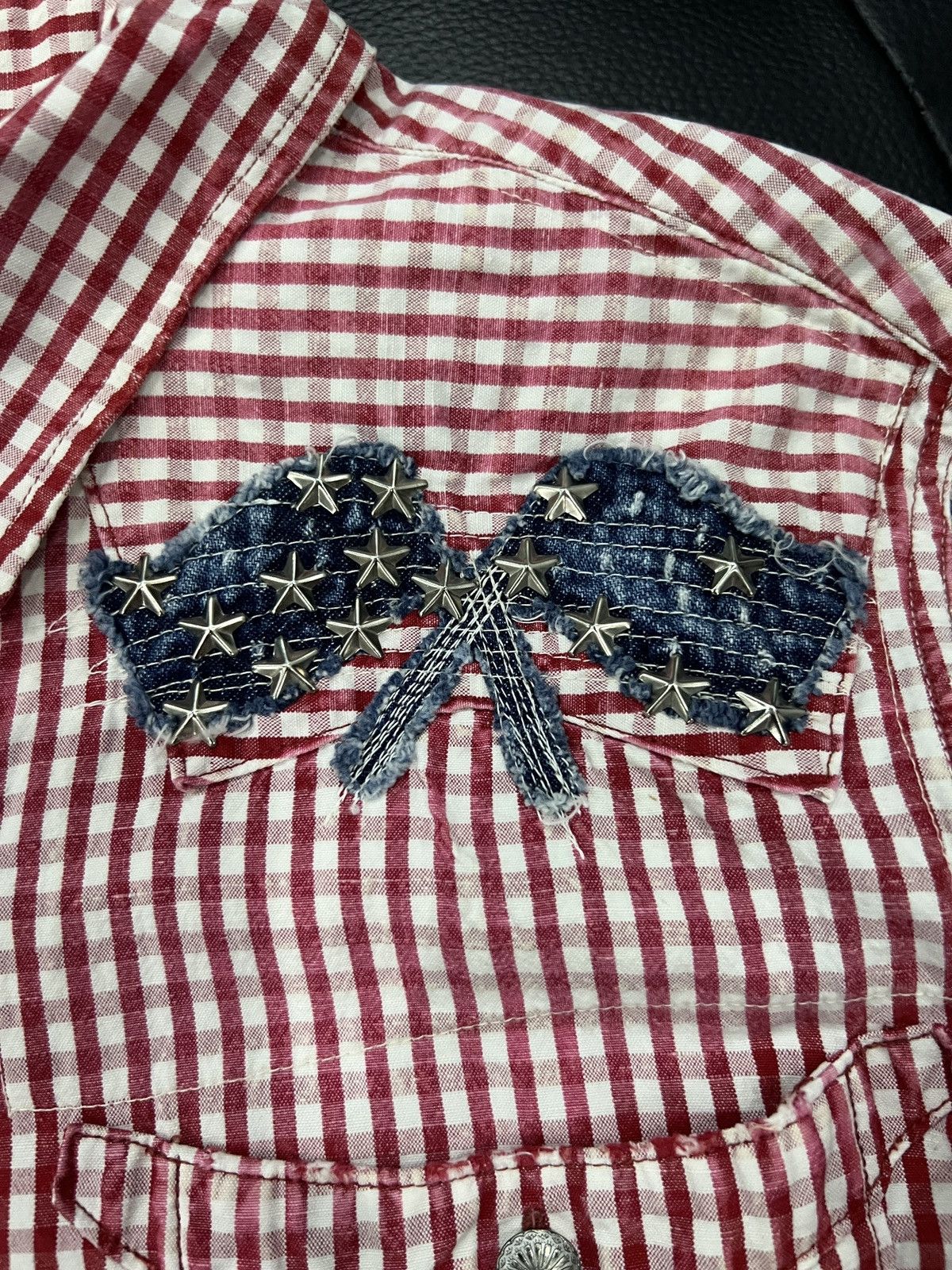 Kapital Kapital American Flag Motif Plaid Snap Shirt Size US L / EU 52-54 / 3 - 5 Thumbnail