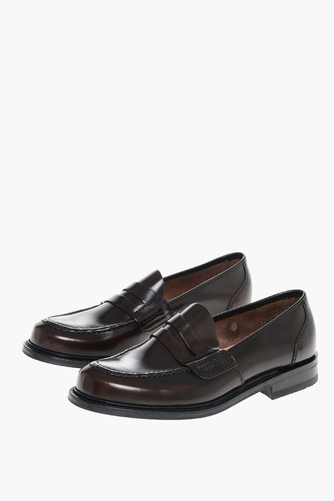Church's og1mm0325 Leather Farsley Penny Loafers in Chocolate Brown Size US 7 / EU 40 - 2 Thumbnail