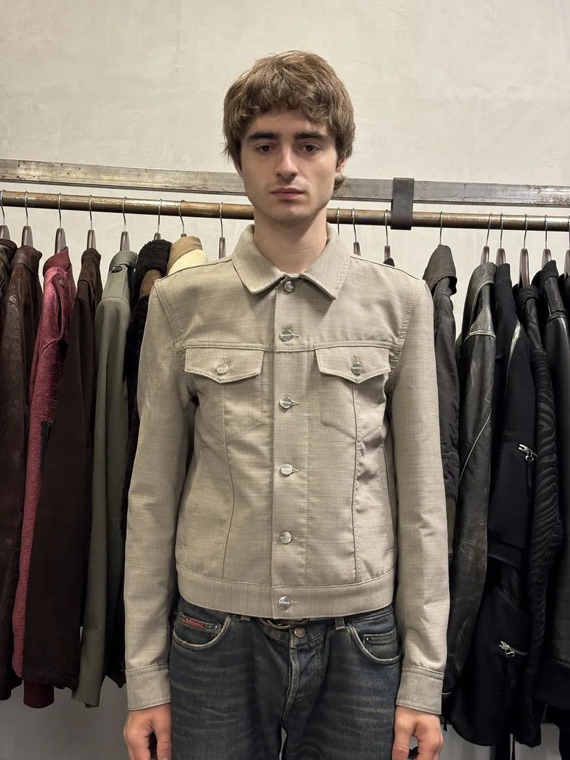 Salvatore Ferragamo × Vintage Ferragamo Grey Minimalist Trucker Jacket Size US S / EU 44-46 / 1 - 3 Thumbnail