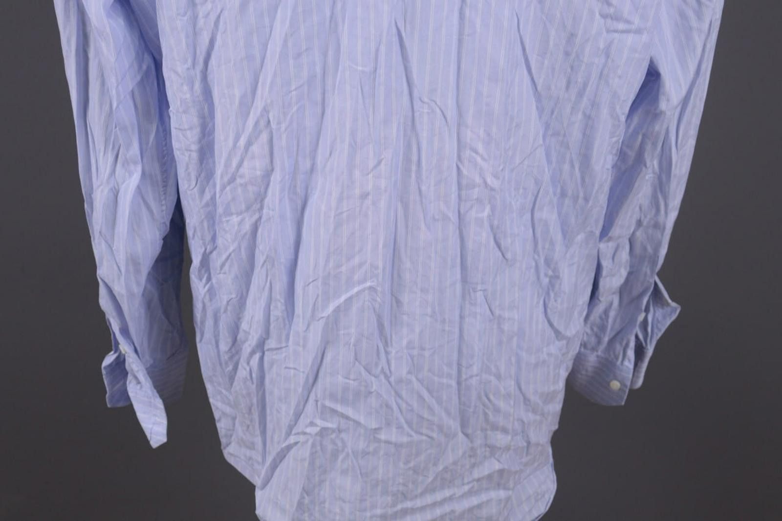 Canali Canali Exclusive Blue Striped Button Down Shirt Size 44 / 17 Size US M / EU 48-50 / 2 - 8 Thumbnail