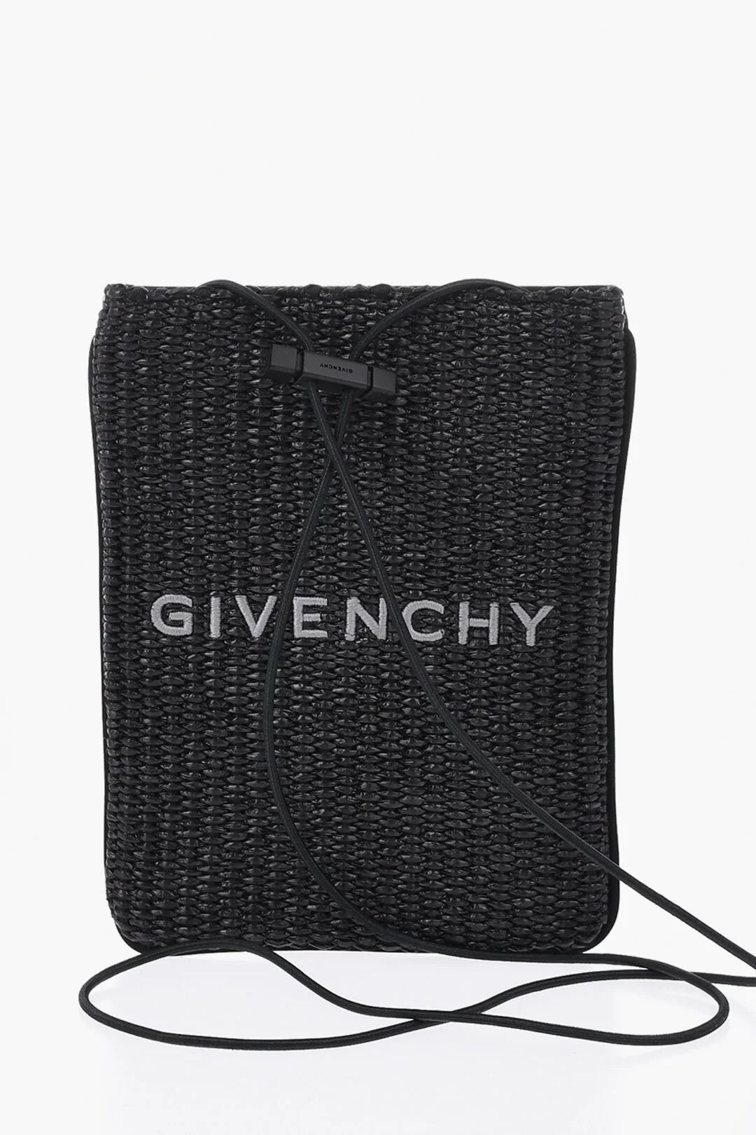 Givenchy og1mm0326 Size: OS/Logo Raffia Smartphone Pouch in Black Size ONE SIZE - 1 Thumbnail
