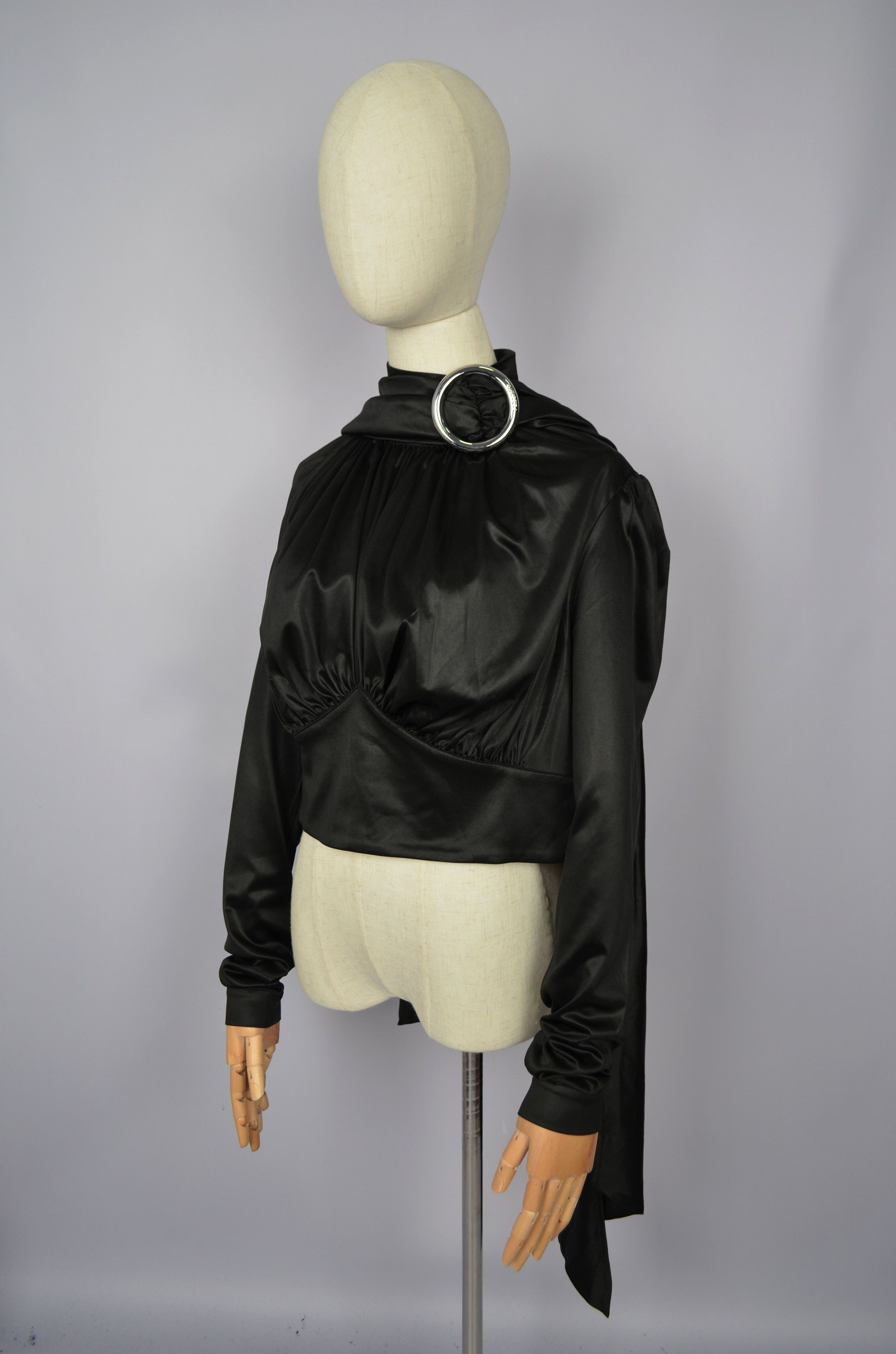 Designer × H&M × Paco Rabanne H&M x Paco Rabanne Eastman Naia Acetate Scarf Top Blouse Size XL / US 12-14 / IT 48-50 - 8 Thumbnail