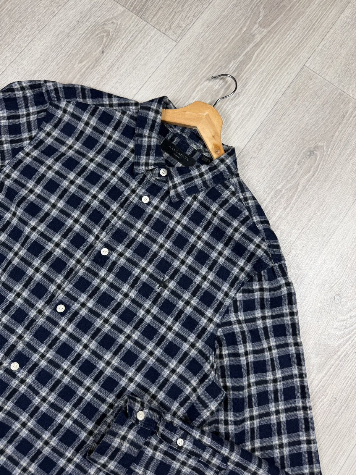 Allsaints Allsaints Oneida LS Shirt Light Flannel Checkered Size L Size US L / EU 52-54 / 3 - 2 Thumbnail