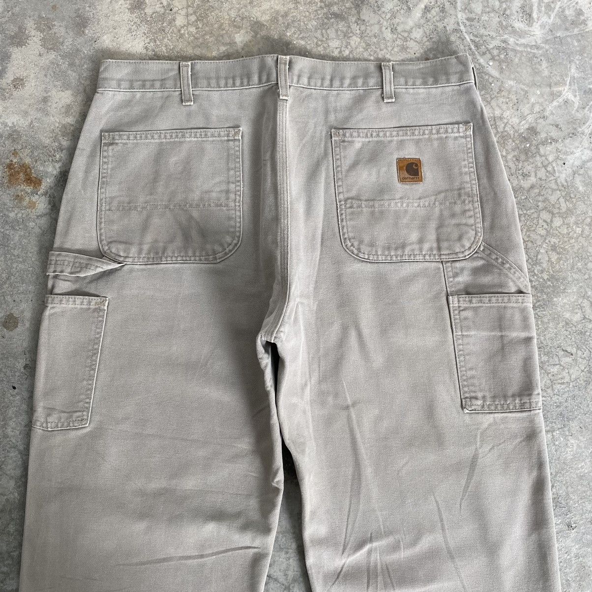 Carhartt Vintage Carhartt Desert Grey Carpenter Workwear Pants Size US 36 / EU 52 - 16 Thumbnail