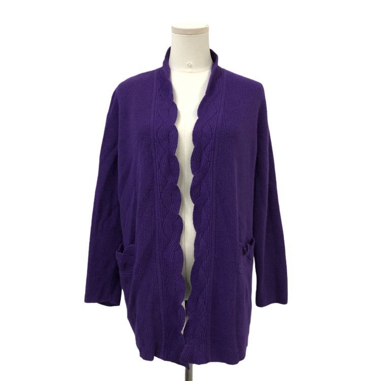 Christian Dior Monsieur Christian Dior Purple Knit Cardigan Size M Size M / US 6-8 / IT 42-44 - 1 Thumbnail