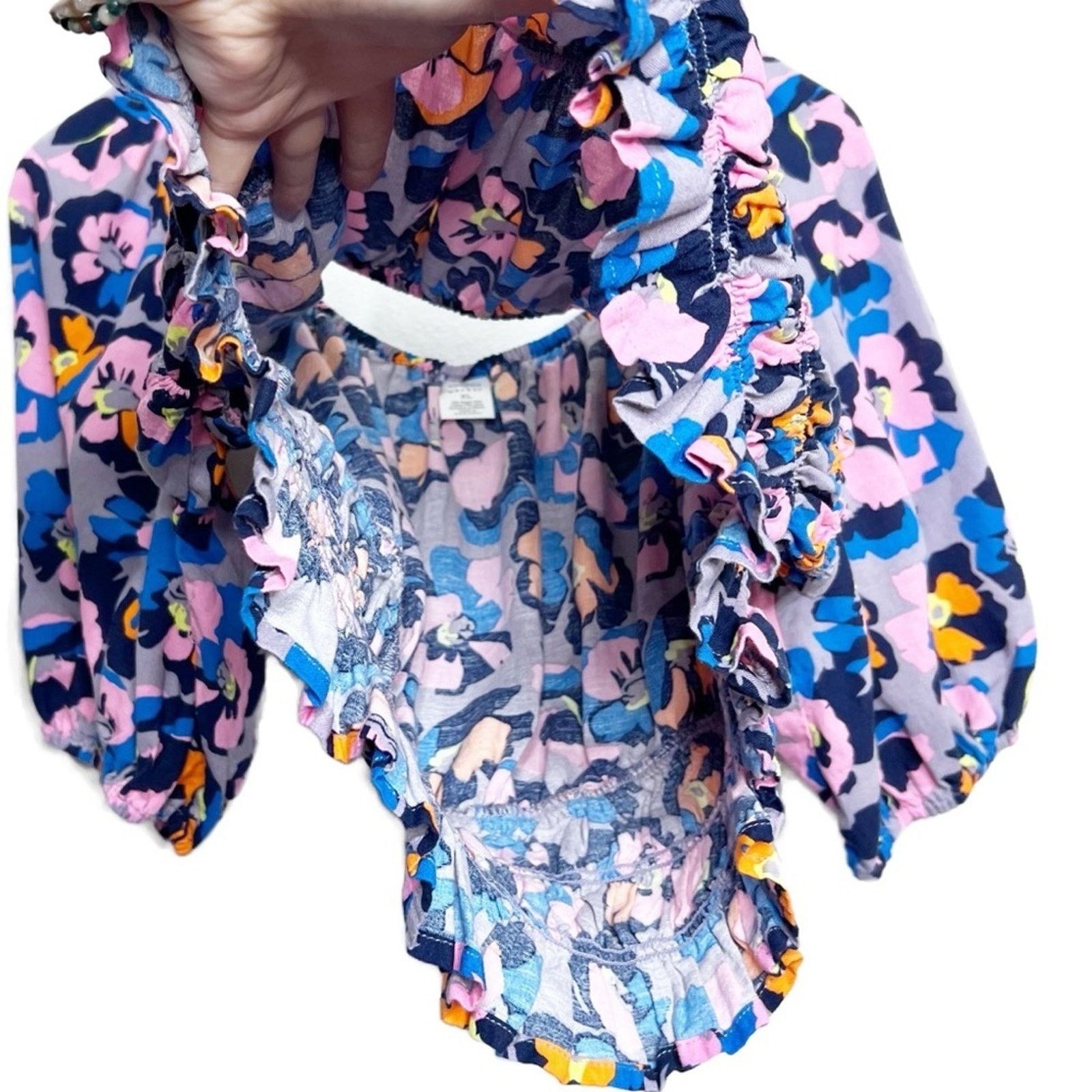 Parker New with Tags Women's Peyton & Parker Floral Smock Blouse Size XL / US 12-14 / IT 48-50 - 9 Thumbnail