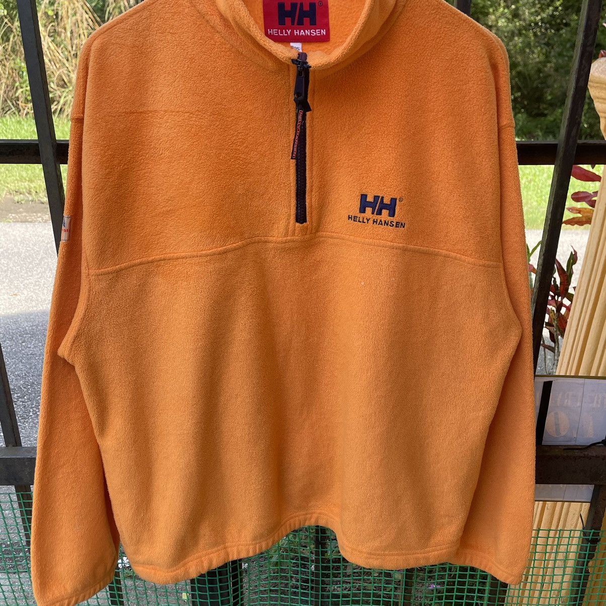 Helly Hansen × Vintage 🔥Vintage Helly Hansen Big Logo Half Zipper Fleece Sweatshirt Size US L / EU 52-54 / 3 - 4 Thumbnail