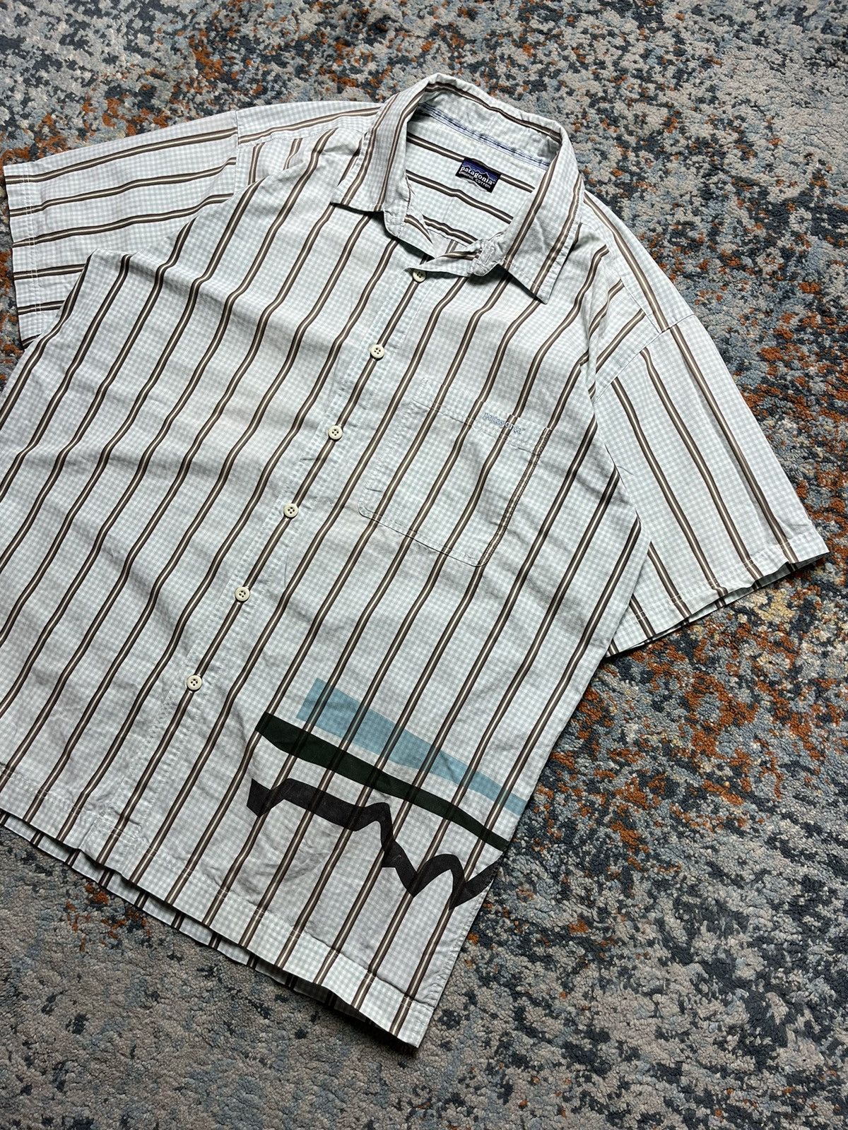 Patagonia × Vintage Vintage 90s Patagonia short sleeve shirt made in USA Size US XL / EU 56 / 4 - 4 Thumbnail