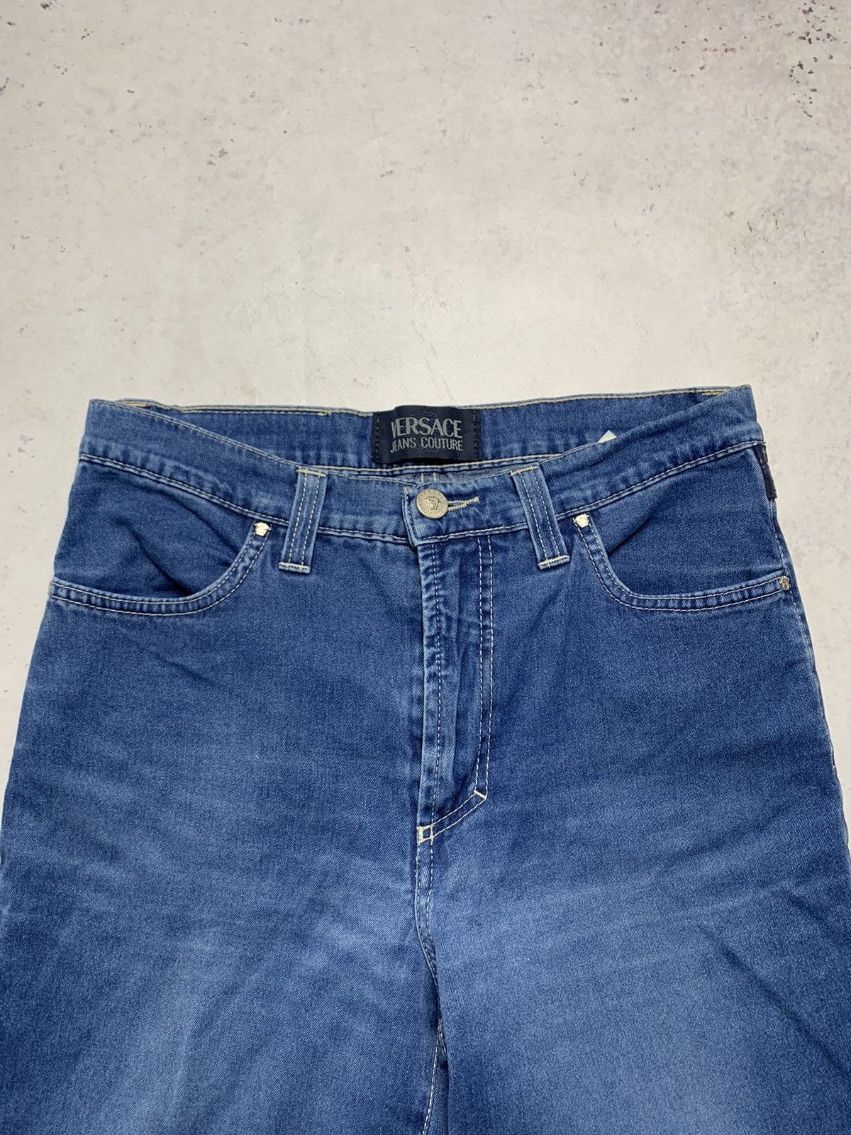 Versace × Vintage Vintage Versace Medusa Baggy Jeans Y2K 31 Size US 31 - 6 Thumbnail