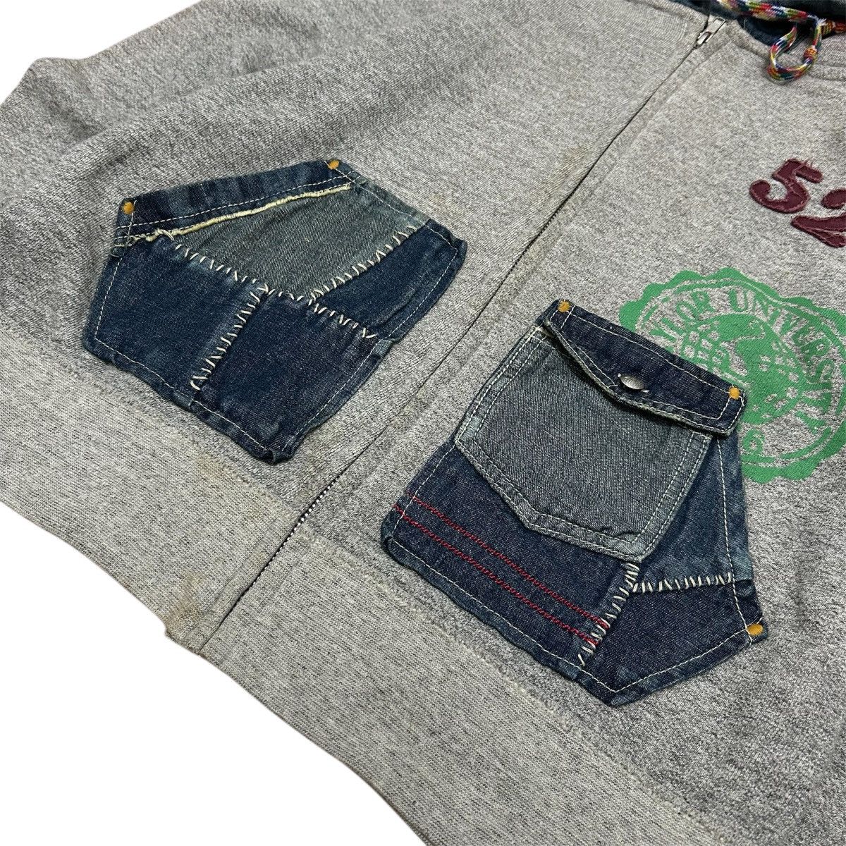Japanese Brand Vintage Japanese Cube Sugar Workwear Patches Pockets Hoodie Size US M / EU 48-50 / 2 - 6 Thumbnail