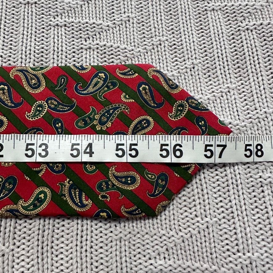 Barneys New York Barneys New York red and blue paisley silk tie Size ONE SIZE - 5 Thumbnail